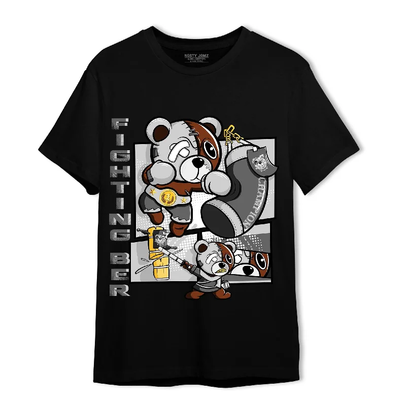 Women's T - shirt with a geometric printNastyJamz Retro High OG Black White 1s T Shirt Match BER Fighting Boxing Women's T - shirt with a geometric printNastyJamz Retro High OG Black White 1s T Shirt Match BER Fighting Boxing