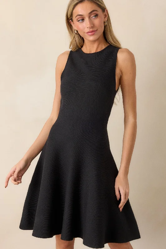 Dresses with Ruffled Sleeveless Top for Ladies' Dramatic and Artistic LookUnder The Stars Black Drop Waist Mini Dress Dresses with Ruffled Sleeveless Top for Ladies' Dramatic and Artistic LookUnder The Stars Black Drop Waist Mini Dress