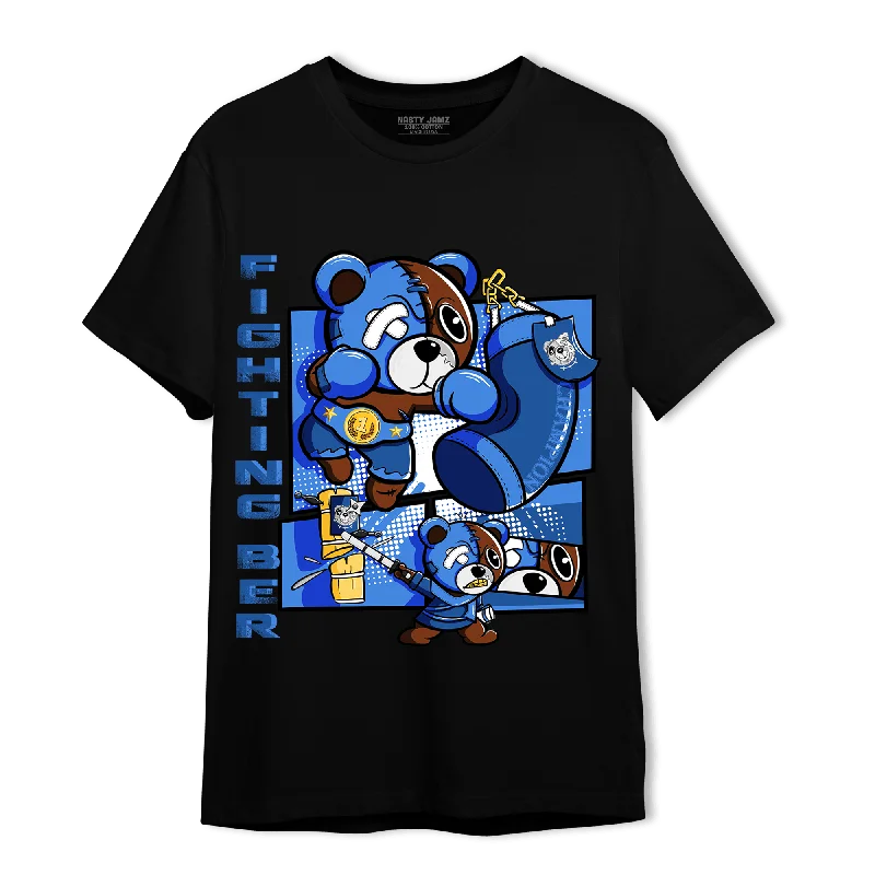 Women's T - shirt with a lace - up backNastyJamz University Blue Toe 1s T Shirt Match BER Fighting Boxing Women's T - shirt with a lace - up backNastyJamz University Blue Toe 1s T Shirt Match BER Fighting Boxing