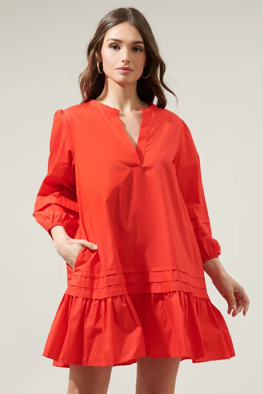 Dresses with Embroidered Birds and Sequined Floral Motifs and Satin and Lace Combo for Ladies' Nature Inspired and Romantic LookVelma Ruffle Shift Dress Dresses with Embroidered Birds and Sequined Floral Motifs and Satin and Lace Combo for Ladies' Nature Inspired and Romantic LookVelma Ruffle Shift Dress