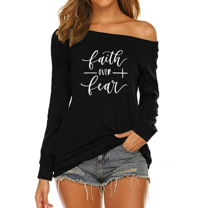 Floral - embroidered women's T - shirtFAITH Custom Logo American Long Sleeve Loose Autumn Tees T shirt Women fall 2022 women clothes Floral - embroidered women's T - shirtFAITH Custom Logo American Long Sleeve Loose Autumn Tees T shirt Women fall 2022 women clothes