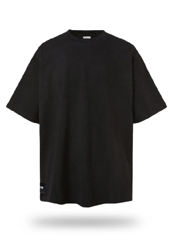 Women's T - shirt with a ruffled collarUltrawide Basic Black T-Shirt