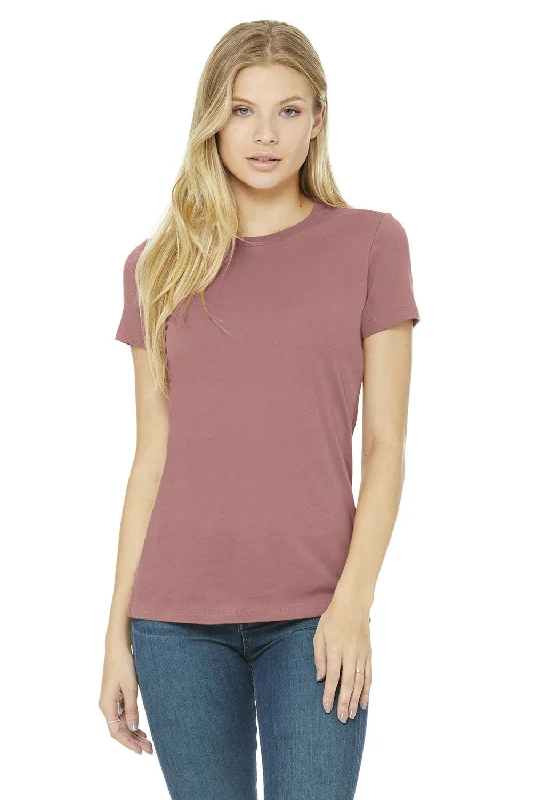 Tassel - trimmed women's T - shirt for a bohemian styleBella + Canvas Womens The Favorite Short Sleeve Crewneck T-Shirt - Mauve Tassel - trimmed women's T - shirt for a bohemian styleBella + Canvas Womens The Favorite Short Sleeve Crewneck T-Shirt - Mauve