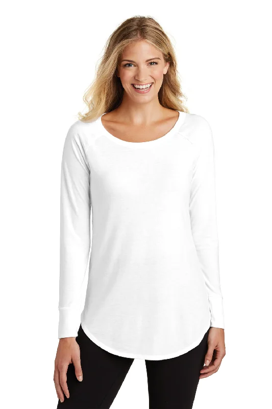 Women's off - the - shoulder T - shirt for a flirty lookDistrict Womens Perfect Tri Long Sleeve Crewneck T-Shirt - White Women's off - the - shoulder T - shirt for a flirty lookDistrict Womens Perfect Tri Long Sleeve Crewneck T-Shirt - White
