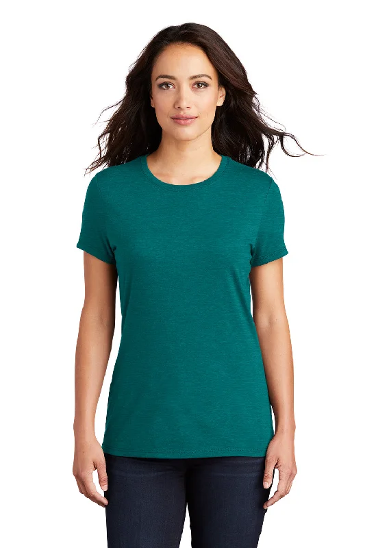 Printed women's T - shirt with a nautical - themed patternDistrict Womens Perfect Tri Short Sleeve Crewneck T-Shirt - Heather Teal Blue Printed women's T - shirt with a nautical - themed patternDistrict Womens Perfect Tri Short Sleeve Crewneck T-Shirt - Heather Teal Blue