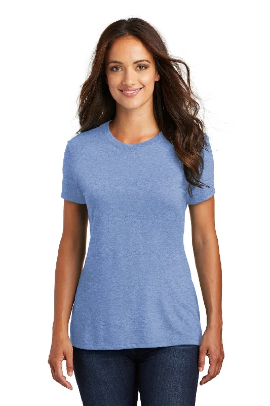 Women's T - shirt with a lace - up backDistrict Womens Perfect Tri Short Sleeve Crewneck T-Shirt - Maritime Blue Frost Women's T - shirt with a lace - up backDistrict Womens Perfect Tri Short Sleeve Crewneck T-Shirt - Maritime Blue Frost