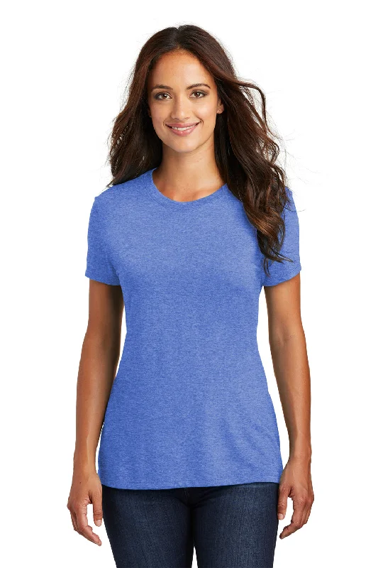Striped women's T - shirt with a vertical patternDistrict Womens Perfect Tri Short Sleeve Crewneck T-Shirt - Royal Blue Frost Striped women's T - shirt with a vertical patternDistrict Womens Perfect Tri Short Sleeve Crewneck T-Shirt - Royal Blue Frost