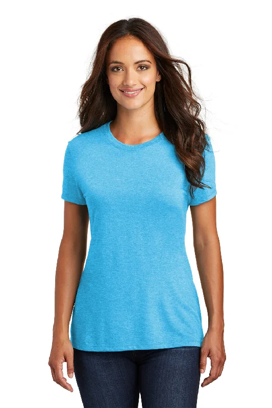 Women's T - shirt with a metallic - colored threadDistrict Womens Perfect Tri Short Sleeve Crewneck T-Shirt - Turquoise Blue Frost Women's T - shirt with a metallic - colored threadDistrict Womens Perfect Tri Short Sleeve Crewneck T-Shirt - Turquoise Blue Frost