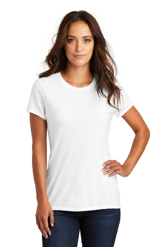 Plus size women's V - neck T - shirt for a flattering lookDistrict Womens Perfect Tri Short Sleeve Crewneck T-Shirt - White Plus size women's V - neck T - shirt for a flattering lookDistrict Womens Perfect Tri Short Sleeve Crewneck T-Shirt - White