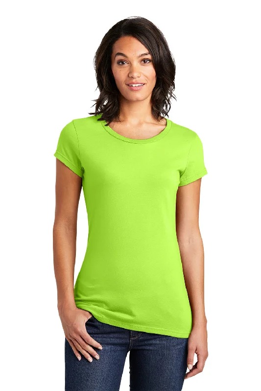 Long - sleeved women's T - shirt with a balloon - sleeve designDistrict Womens Very Important Short Sleeve Crewneck T-Shirt - Lime Shock Green Long - sleeved women's T - shirt with a balloon - sleeve designDistrict Womens Very Important Short Sleeve Crewneck T-Shirt - Lime Shock Green