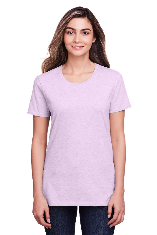 Women's lace - trimmed T - shirt for a delicate lookFruit Of The Loom Womens Iconic Short Sleeve Crewneck T-Shirt - Heather Candy Hearts Pink - Closeout Women's lace - trimmed T - shirt for a delicate lookFruit Of The Loom Womens Iconic Short Sleeve Crewneck T-Shirt - Heather Candy Hearts Pink - Closeout