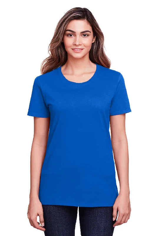 Women's T - shirt with a side slit for added styleFruit Of The Loom Womens Iconic Short Sleeve Crewneck T-Shirt - Royal Blue Women's T - shirt with a side slit for added styleFruit Of The Loom Womens Iconic Short Sleeve Crewneck T-Shirt - Royal Blue