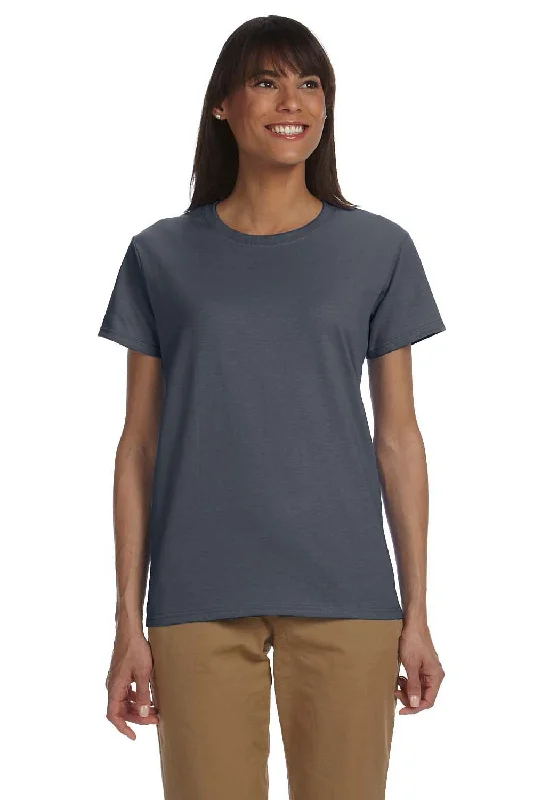 Mock - neck women's T - shirt with a drawstring hoodGildan Womens Ultra Short Sleeve Crewneck T-Shirt - Heather Dark Grey Mock - neck women's T - shirt with a drawstring hoodGildan Womens Ultra Short Sleeve Crewneck T-Shirt - Heather Dark Grey
