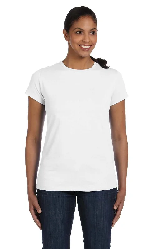 Women's T - shirt with a geometric printHanes Womens ComfortSoft Short Sleeve Crewneck T-Shirt - White - Closeout Women's T - shirt with a geometric printHanes Womens ComfortSoft Short Sleeve Crewneck T-Shirt - White - Closeout