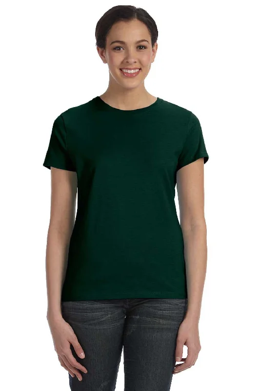 Fuzzy women's T - shirt with a fur - like textureHanes Womens Nano-T Short Sleeve Crewneck T-Shirt - Deep Forest Green Fuzzy women's T - shirt with a fur - like textureHanes Womens Nano-T Short Sleeve Crewneck T-Shirt - Deep Forest Green