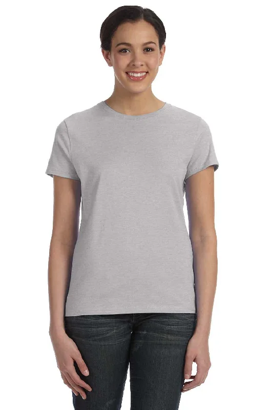 Women's T - shirt with a burnout patternHanes Womens Nano-T Short Sleeve Crewneck T-Shirt - Light Steel Grey Women's T - shirt with a burnout patternHanes Womens Nano-T Short Sleeve Crewneck T-Shirt - Light Steel Grey