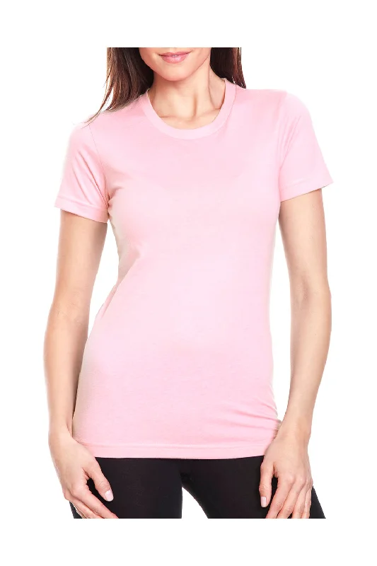 Women's T - shirt with a lace - detailed sleeveNext Level Womens Boyfriend Fine Jersey Short Sleeve Crewneck T-Shirt - Light Pink Women's T - shirt with a lace - detailed sleeveNext Level Womens Boyfriend Fine Jersey Short Sleeve Crewneck T-Shirt - Light Pink
