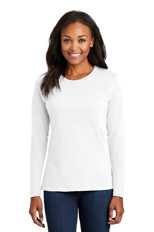 Tie - dye women's T - shirt in unique patternsPort & Company Womens Core Long Sleeve Crewneck T-Shirt - White Tie - dye women's T - shirt in unique patternsPort & Company Womens Core Long Sleeve Crewneck T-Shirt - White
