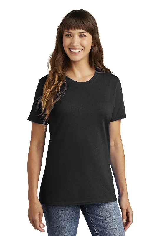 Cable knit women's T - shirt with a cable - textured collarPort & Company Womens Core Short Sleeve Crewneck T-Shirt - Jet Black Cable knit women's T - shirt with a cable - textured collarPort & Company Womens Core Short Sleeve Crewneck T-Shirt - Jet Black