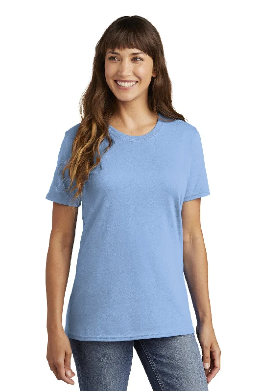 Women's T - shirt with a patch pocket and a button - down frontPort & Company Womens Core Short Sleeve Crewneck T-Shirt - Light Blue Women's T - shirt with a patch pocket and a button - down frontPort & Company Womens Core Short Sleeve Crewneck T-Shirt - Light Blue