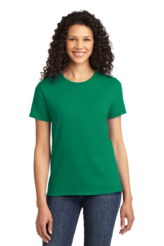 Printed women's T - shirt with a vintage - inspired floral patternPort & Company Womens Essential Short Sleeve Crewneck T-Shirt - Kelly Green Printed women's T - shirt with a vintage - inspired floral patternPort & Company Womens Essential Short Sleeve Crewneck T-Shirt - Kelly Green