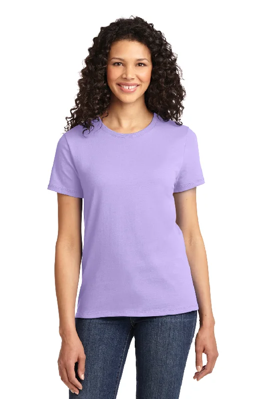 Women's T - shirt with a cable knit patternPort & Company Womens Essential Short Sleeve Crewneck T-Shirt - Lavender Purple Women's T - shirt with a cable knit patternPort & Company Womens Essential Short Sleeve Crewneck T-Shirt - Lavender Purple