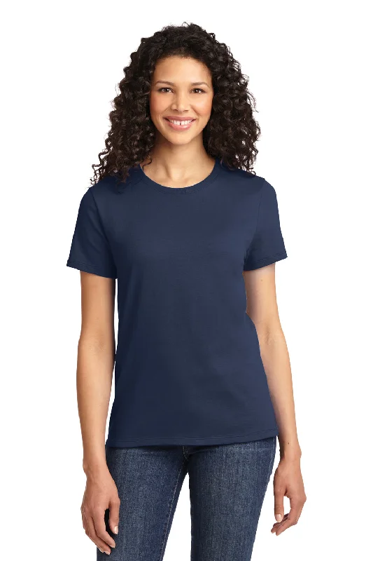 Long - sleeved women's T - shirt with a flutter - sleeve designPort & Company Womens Essential Short Sleeve Crewneck T-Shirt - Navy Blue Long - sleeved women's T - shirt with a flutter - sleeve designPort & Company Womens Essential Short Sleeve Crewneck T-Shirt - Navy Blue