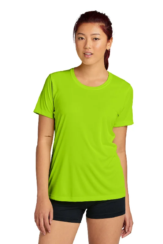 Striped women's T - shirt with a vertical patternSport-Tek Womens Competitor Moisture Wicking Short Sleeve Crewneck T-Shirt - Lime Shock Green Striped women's T - shirt with a vertical patternSport-Tek Womens Competitor Moisture Wicking Short Sleeve Crewneck T-Shirt - Lime Shock Green
