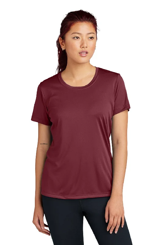 Women's T - shirt with a cropped and fitted bodice and a flared skirtSport-Tek Womens Competitor Moisture Wicking Short Sleeve Crewneck T-Shirt - Maroon Women's T - shirt with a cropped and fitted bodice and a flared skirtSport-Tek Womens Competitor Moisture Wicking Short Sleeve Crewneck T-Shirt - Maroon