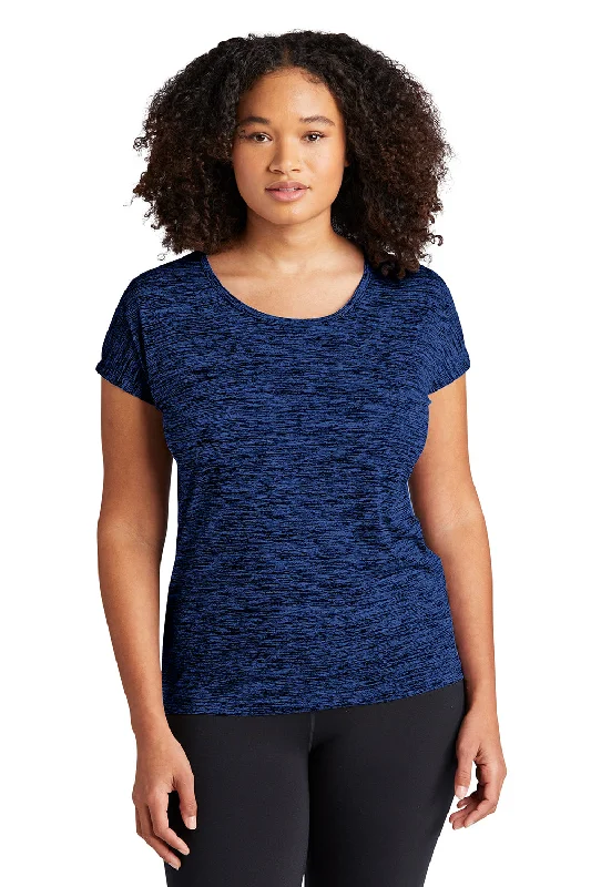 Women's T - shirt with a crocheted detailSport-Tek Womens Electric Heather Moisture Wicking Short Sleeve Crewneck T-Shirt - Dark Royal Blue Electric Women's T - shirt with a crocheted detailSport-Tek Womens Electric Heather Moisture Wicking Short Sleeve Crewneck T-Shirt - Dark Royal Blue Electric