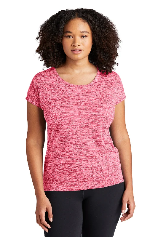 Longline women's T - shirt for a more covered - up styleSport-Tek Womens Electric Heather Moisture Wicking Short Sleeve Crewneck T-Shirt - Power Pink Electric Longline women's T - shirt for a more covered - up styleSport-Tek Womens Electric Heather Moisture Wicking Short Sleeve Crewneck T-Shirt - Power Pink Electric