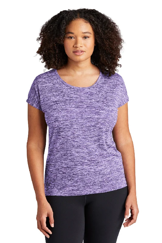 Fuzzy women's T - shirt for a cozy and warm feelSport-Tek Womens Electric Heather Moisture Wicking Short Sleeve Crewneck T-Shirt - Purple Electric Fuzzy women's T - shirt for a cozy and warm feelSport-Tek Womens Electric Heather Moisture Wicking Short Sleeve Crewneck T-Shirt - Purple Electric