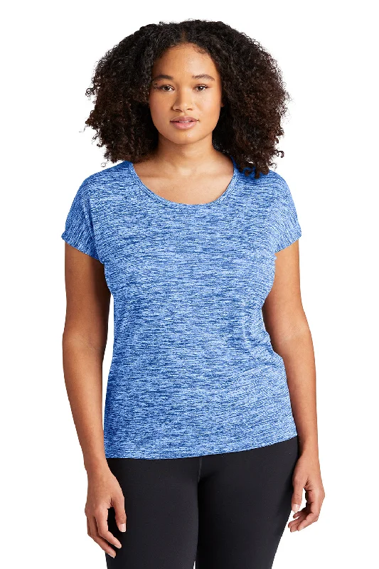 Women's T - shirt with a dropped - shoulder and wide - sleeve designSport-Tek Womens Electric Heather Moisture Wicking Short Sleeve Crewneck T-Shirt - True Royal Blue Electric Women's T - shirt with a dropped - shoulder and wide - sleeve designSport-Tek Womens Electric Heather Moisture Wicking Short Sleeve Crewneck T-Shirt - True Royal Blue Electric