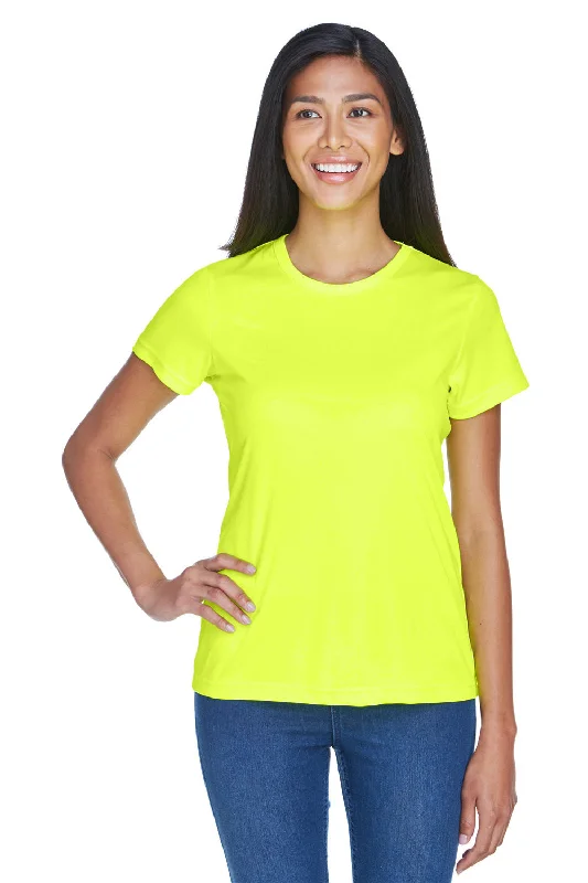 Long - sleeved women's T - shirt with a balloon - sleeve designUltraClub Womens Cool & Dry Performance Moisture Wicking Short Sleeve Crewneck T-Shirt - Bright Yellow Long - sleeved women's T - shirt with a balloon - sleeve designUltraClub Womens Cool & Dry Performance Moisture Wicking Short Sleeve Crewneck T-Shirt - Bright Yellow