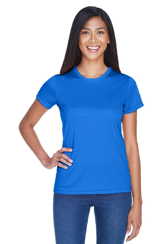 Long - length women's T - shirt with a hood and a drawstringUltraClub Womens Cool & Dry Performance Moisture Wicking Short Sleeve Crewneck T-Shirt - Royal Blue Long - length women's T - shirt with a hood and a drawstringUltraClub Womens Cool & Dry Performance Moisture Wicking Short Sleeve Crewneck T-Shirt - Royal Blue
