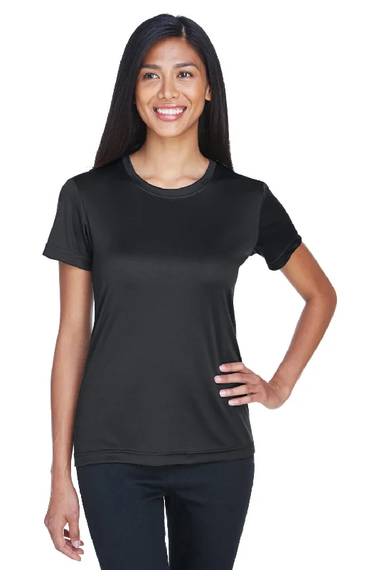 Sleeveless women's athletic T - shirt for workoutsUltraClub Womens Cool & Dry Performance Moisture Wicking Short Sleeve Crewneck T-Shirt - Black Sleeveless women's athletic T - shirt for workoutsUltraClub Womens Cool & Dry Performance Moisture Wicking Short Sleeve Crewneck T-Shirt - Black