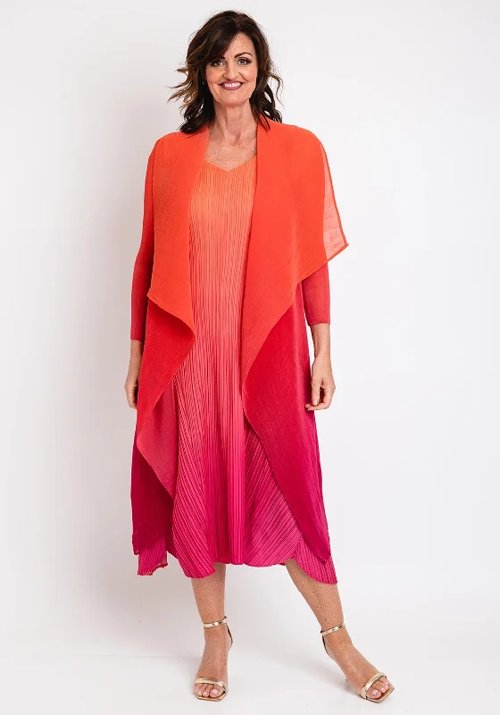 "A - line dresses for women to flatter the figure"Alquema One Size Ombre Chiffon Dress & Jacket, Flame "A - line dresses for women to flatter the figure"Alquema One Size Ombre Chiffon Dress & Jacket, Flame