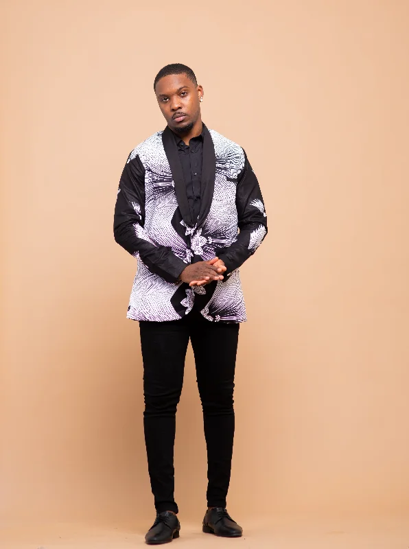 "Boho wedding dresses for women for a free - spirited vibe"Carson Ankara Men Blazer | Black and White African Print "Boho wedding dresses for women for a free - spirited vibe"Carson Ankara Men Blazer | Black and White African Print