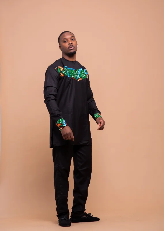 "Exclusive Discount: 30% Off All Women's Dresses for a Limited Period"Cooper Ankara 2 piece Men Shirt and Trouser | Black and African Print "Exclusive Discount: 30% Off All Women's Dresses for a Limited Period"Cooper Ankara 2 piece Men Shirt and Trouser | Black and African Print