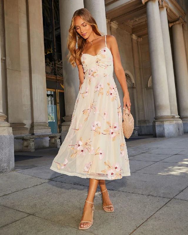 "Seasonal Sale: Save Big on Women's Dresses for Every Occasion"Darling Daisy Embroidered Floral Midi Dress "Seasonal Sale: Save Big on Women's Dresses for Every Occasion"Darling Daisy Embroidered Floral Midi Dress