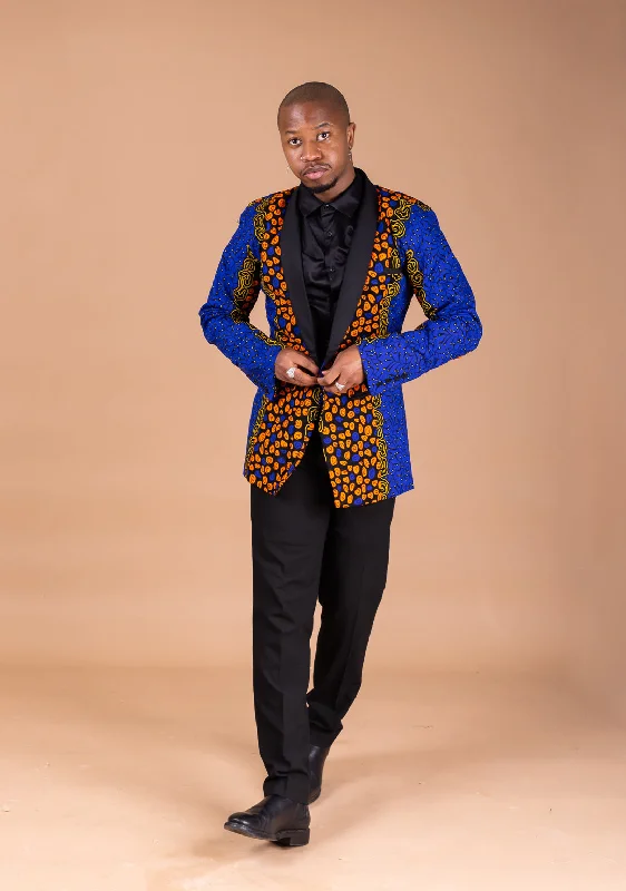 "Black dresses for women for a classic and timeless appearance"Eghosa Ankara Men Blazer | Blue and Orange African Print "Black dresses for women for a classic and timeless appearance"Eghosa Ankara Men Blazer | Blue and Orange African Print
