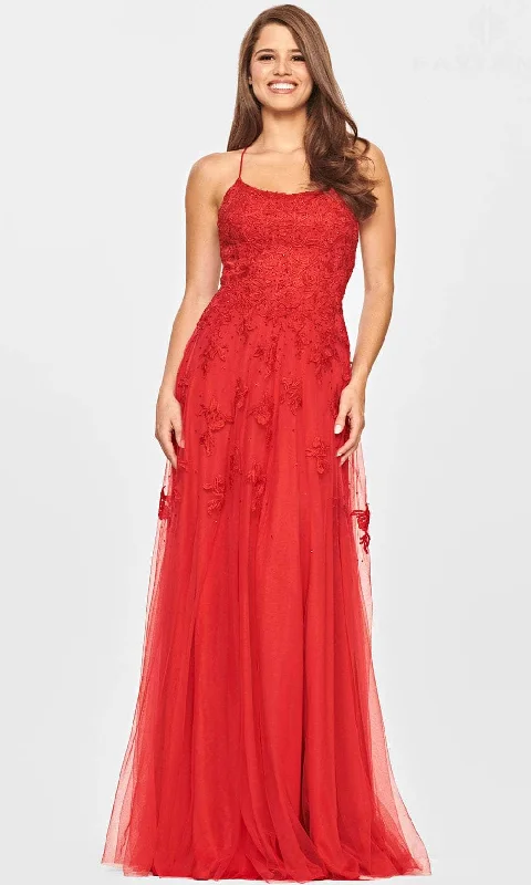 "Petite women's dresses with flattering fits"Faviana S10823 - Laced Scoop Evening Dress "Petite women's dresses with flattering fits"Faviana S10823 - Laced Scoop Evening Dress