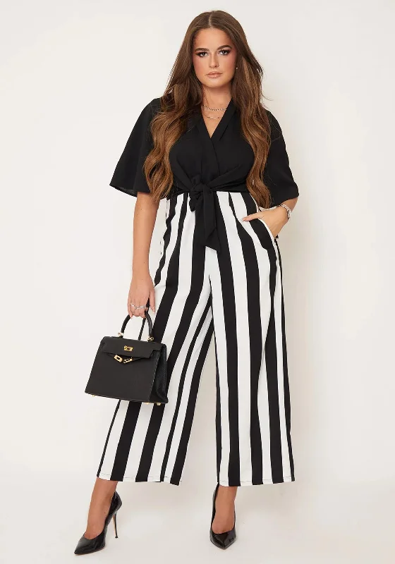 "Black dresses for women for a classic and timeless appearance"Girl in Mind Elizabeth Stripe Leg Jumpsuit, Black & White "Black dresses for women for a classic and timeless appearance"Girl in Mind Elizabeth Stripe Leg Jumpsuit, Black & White