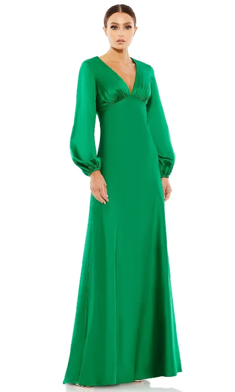 "Simple wedding dresses for women who prefer understated elegance"Ieena Duggal 55693 - Bishop Sleeve Evening Gown | Couture Candy "Simple wedding dresses for women who prefer understated elegance"Ieena Duggal 55693 - Bishop Sleeve Evening Gown | Couture Candy