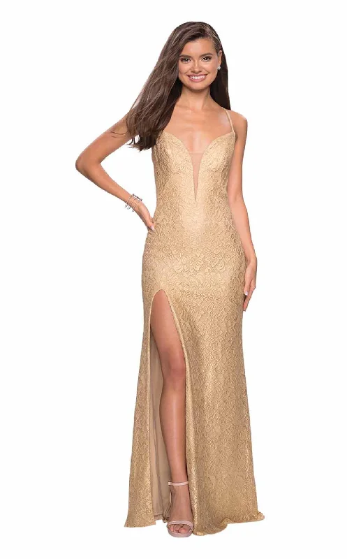 "Midi dresses for women with unique patterns"La Femme 27725 Dress