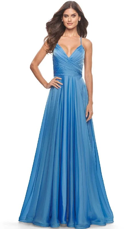 "Mother of the bride dresses for women in elegant styles"La Femme 30840 - Sleeveless A-Line Ruched Long Dress "Mother of the bride dresses for women in elegant styles"La Femme 30840 - Sleeveless A-Line Ruched Long Dress