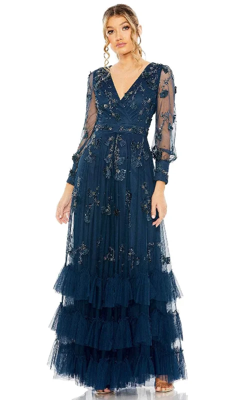 "Long sleeve dresses for women in cold weather"Mac Duggal 9256 - Long Sleeve Full Back Prom Gown "Long sleeve dresses for women in cold weather"Mac Duggal 9256 - Long Sleeve Full Back Prom Gown