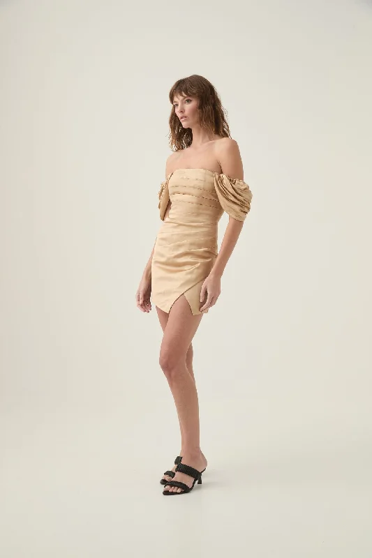 "Off - shoulder dresses for women to show off collarbones"Paradise Wrap Front Mini Dress "Off - shoulder dresses for women to show off collarbones"Paradise Wrap Front Mini Dress