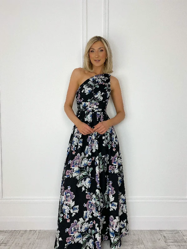 "Sleeveless dresses for women during hot summer days"Saoirse One Shoulder Maxi Dress - Black "Sleeveless dresses for women during hot summer days"Saoirse One Shoulder Maxi Dress - Black