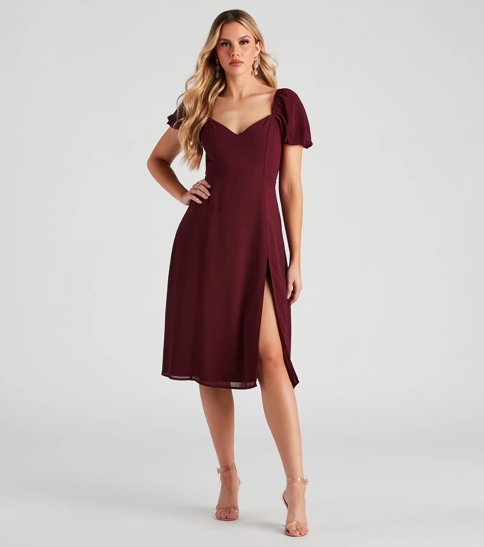 "Mother of the bride dresses for women in elegant styles"Sweet Harmony Chiffon Midi Dress "Mother of the bride dresses for women in elegant styles"Sweet Harmony Chiffon Midi Dress